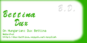 bettina dux business card